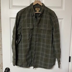 The Foundry Plaid Button Up Shirt Long Sleeve Casual Men's Size 2XL